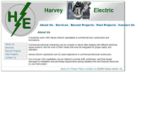 Tablet Screenshot of harvey-electric.com